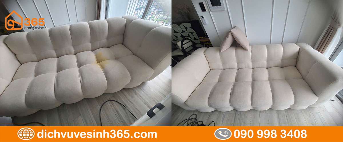 Sofa cổ điển trước sau vệ sinh