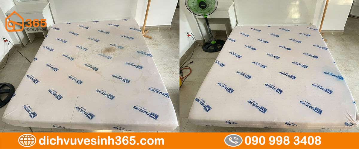 Giặt nệm cao su tại nhà – trước và sau vệ sinh